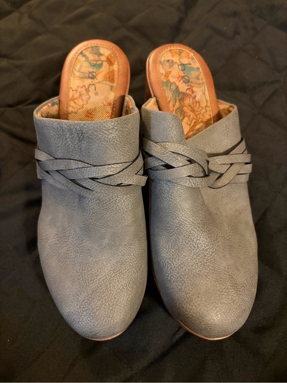 NWOT b.o.c. Gray Braided Mule Clogs Size 9M